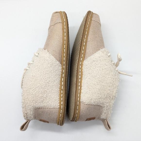 Toms Bota cream faux Sherpa fur lace up shoe 9 - Picture 5 of 9